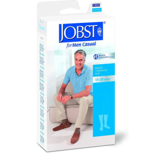 JOBST Medical Sock with Closed Toe, Knee High, Large, 15-20mmHg, Khaki