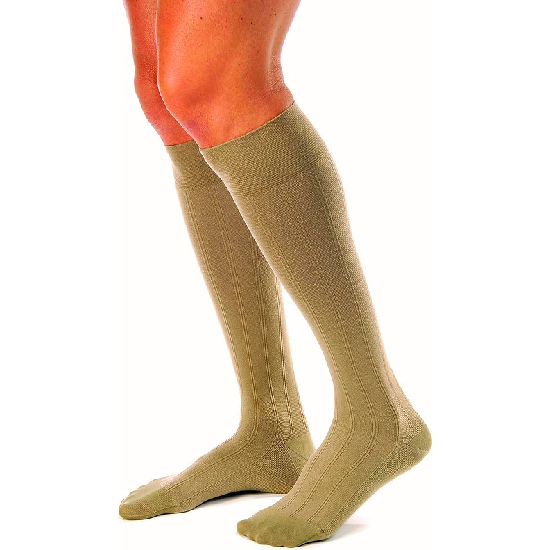 JOBST Medical Sock with Closed Toe, Knee High, Large, 15-20mmHg, Khaki - Image 2