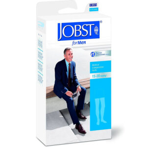 JOBST Compression Stocking, Thigh High, 15-20 mmHg, Closed Toe, Small, Khaki