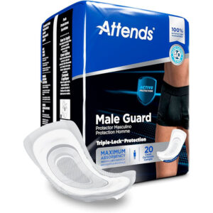 Attends Discreet Male Guard Bladder Control Pad, Pack of 20