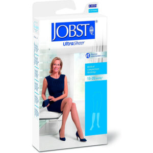 Jobst Ultra Sheer Compression Stocking, Knee High, Natural, Large, Full Calf