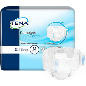 TENA Complete + Care Briefs, Incontinence, Disposable, Moderate Absorbency
