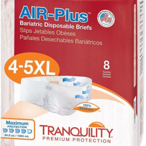 Tranquility Bariatric Disposable Briefs 4X-Large with AIR-Plus Fully Breathable