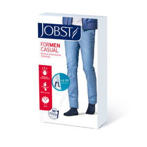 JOBST forMen Casual 15-20 mmHg Knee High Compression Socks, Black, Small