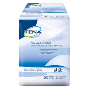 TENA ProSkin Dry Adult Wipe or Washcloth 10-1/4 X 13 Inch 74499, 1 Pack 50 Wipes