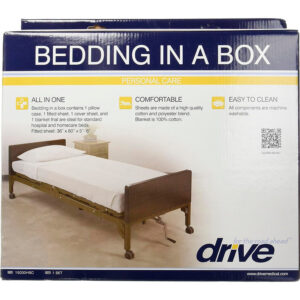 Drive Medical Hospital Bed Bedding in A Box, White
