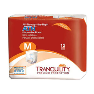 Tranquility ATN Adult Disposable Briefs, Refastenable Tabs with All-Through-The-